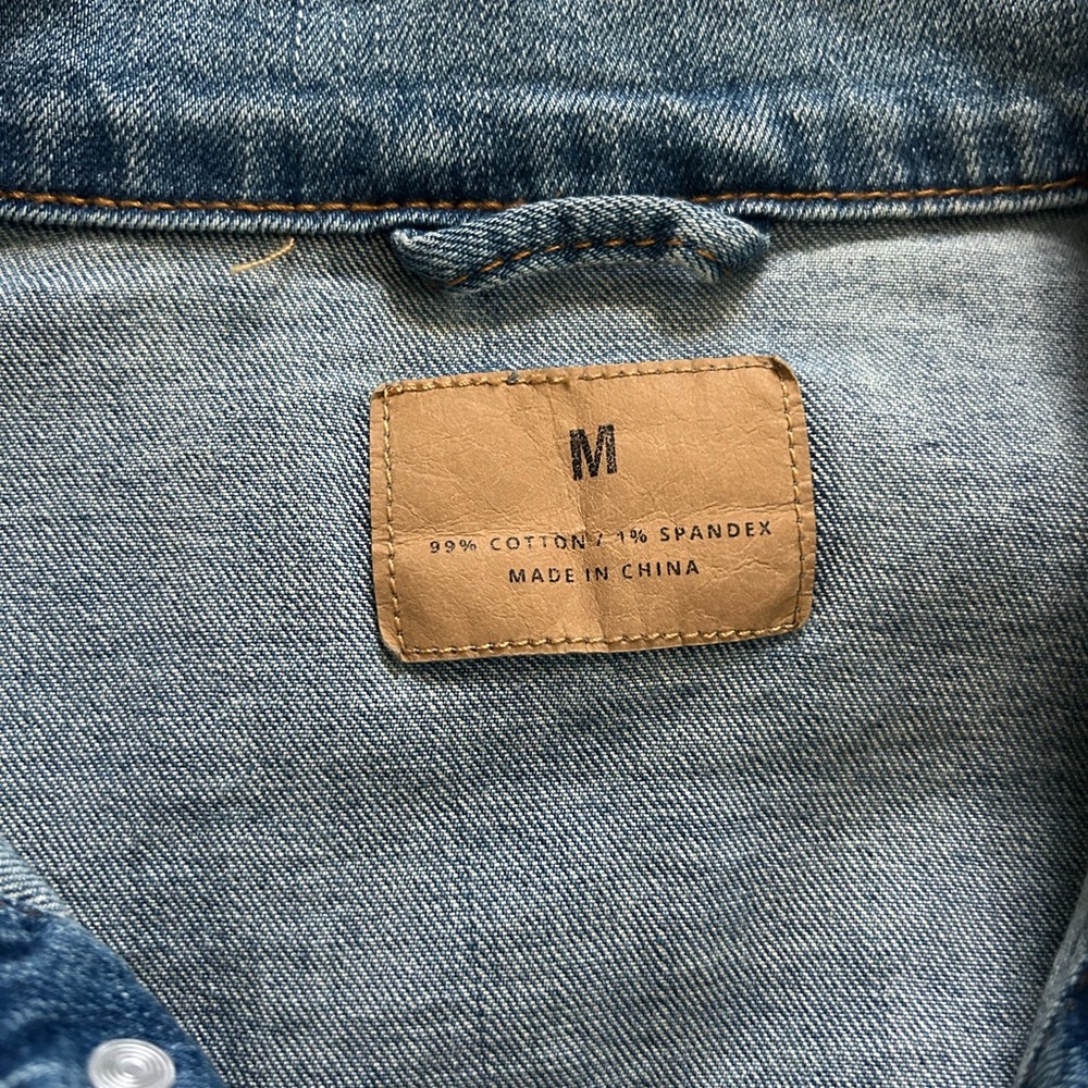 Briston Maroney Merch Denim Jacket with Sun and Earth Patches - Picture 3 of 3
